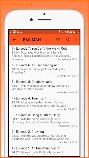 Podcasts : BAG MAN Podcast screenshot