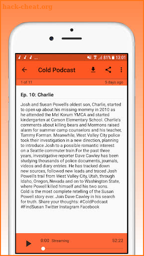 Podcasts :  Cold Podcast screenshot