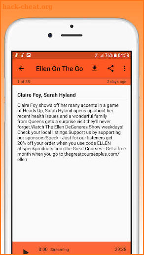 Podcasts : Ellen On The Go Podcast screenshot