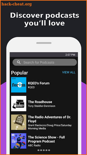 Podcasts Home screenshot
