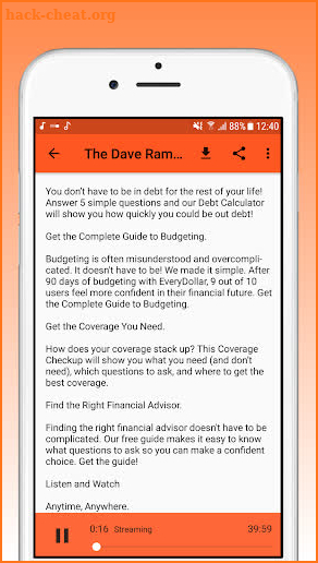 Podcasts : The Dave Ramsey Show Podcast screenshot