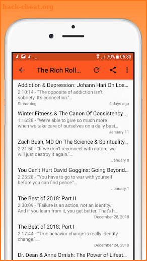 Podcasts : The Rich Roll Podcast screenshot