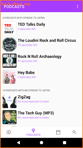 Podcasts Tracker screenshot
