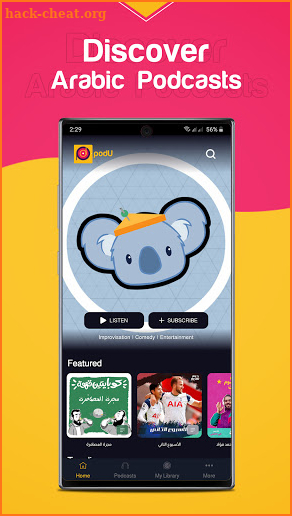 podU: Listen and Discover Arabic Podcasts screenshot