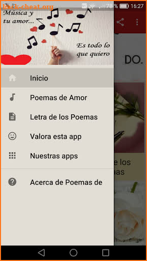 Poemas de Amor con Música screenshot