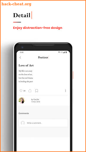 Poetizer - Social Network for Poetry screenshot