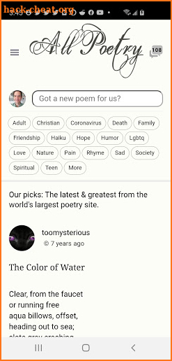 Poetry.app Allpoetry screenshot