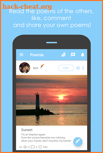Poets & Poems, Write and Read Poems - Poemia screenshot