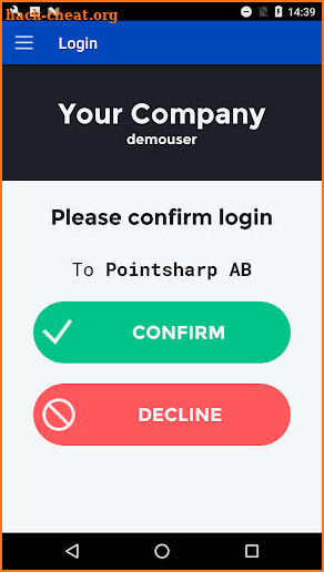 Pointsharp Login screenshot