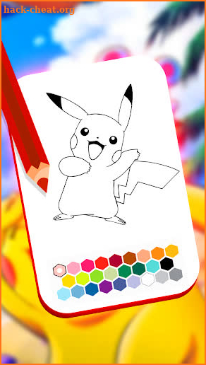 Poke coloring pika cartoon screenshot