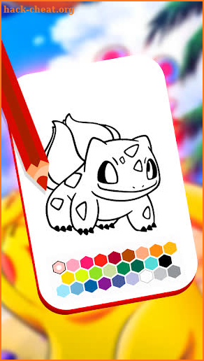 Poke coloring pika cartoon screenshot