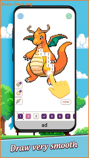 PokeDraw Color By Number - Art Pixel Coloring screenshot