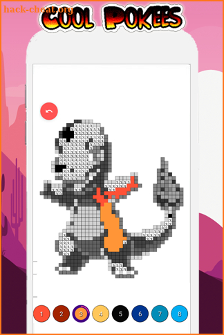 Pokees Coloring by Pixel & Numbers Sandbox Art screenshot