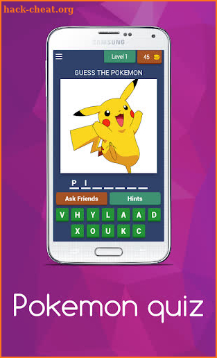 Pokemon quiz screenshot