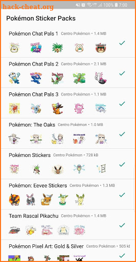 Pokémon Stickers for WhatsApp screenshot
