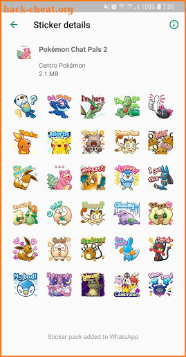 Pokémon Stickers for WhatsApp screenshot