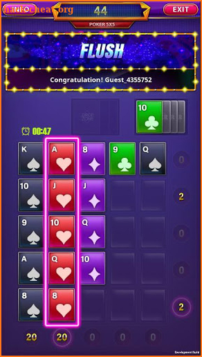 Poker 5x5 - Solitaire screenshot