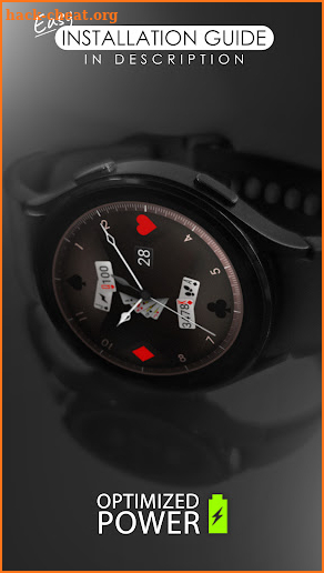Poker analog watch face screenshot
