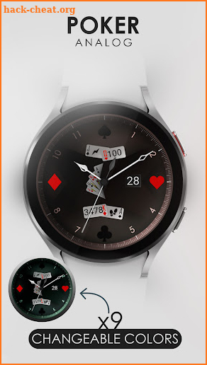 Poker analog watch face screenshot