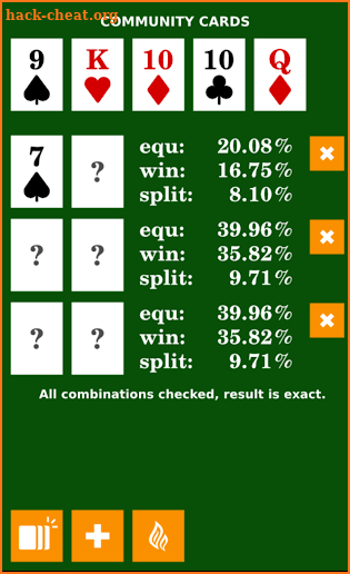 Poker Calculator screenshot