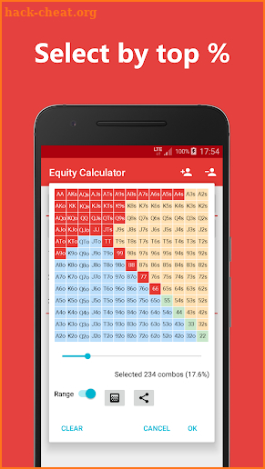 Poker Equity Calculator Pro for No Limit Hold'em screenshot