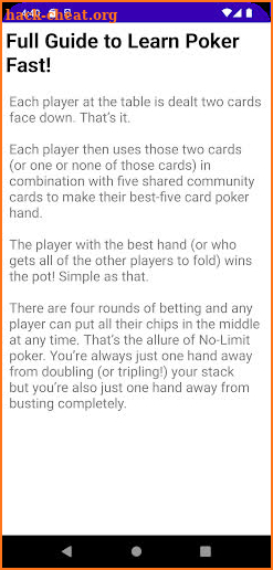 Poker Fast Guid screenshot