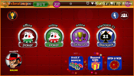 Poker Game, BlackJack Game Online and Offline screenshot