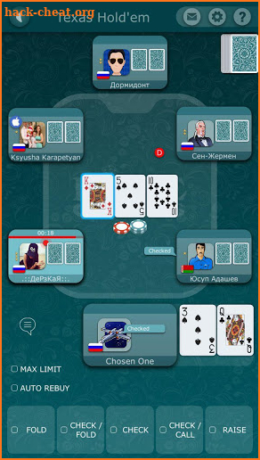 Poker LiveGames - free online Texas Holdem poker screenshot