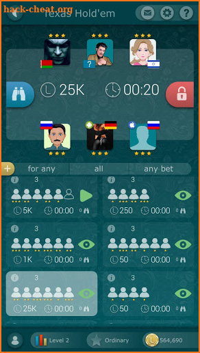 Poker LiveGames - free online Texas Holdem poker screenshot
