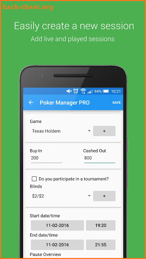 Poker Manager PRO screenshot