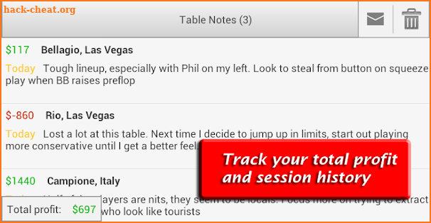 Poker Notes Live - Premium screenshot