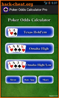 Poker Odds Calculator Pro screenshot