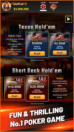 Poker Plus+ - Free Texas Holdem Poker Games screenshot