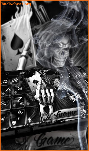 Poker Skull Death Keyboard Theme screenshot