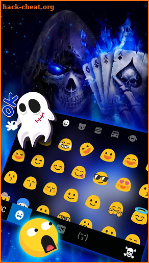 Poker Skull Keyboard Theme screenshot