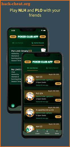 PokerClubApp screenshot