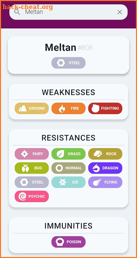 PokeWeak - Weakness Lookup screenshot
