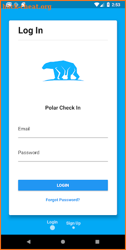 Polar Check In screenshot
