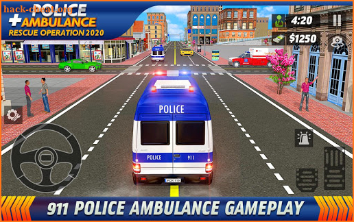 Police Ambulance Rescue Driving: 911 Emergency screenshot