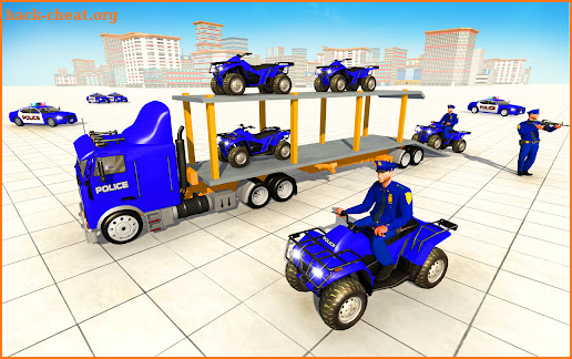 Police ATV Car Transport Games screenshot