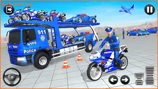 Police Bike Transport Truck screenshot