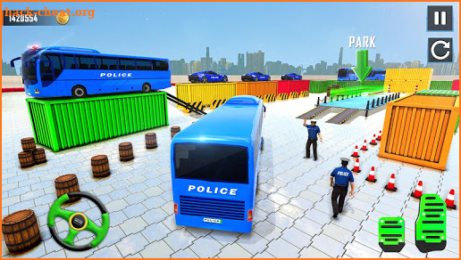 Police Bus Parking Game 3D - Police Bus Games 2019 screenshot