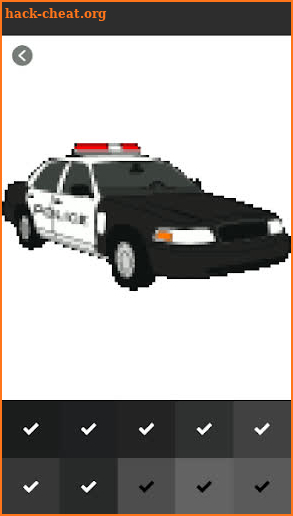 Police Car Coloring By Number - Pixel Art screenshot