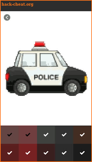 Police Car Coloring By Number - Pixel Art screenshot