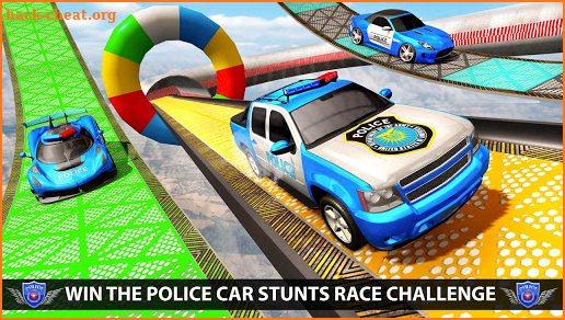 Police Car Prado Stunt Crazy Car Racing Games 3D screenshot