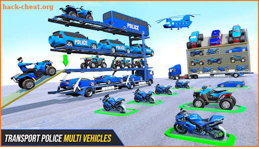 Police Car Transport Bike Game screenshot