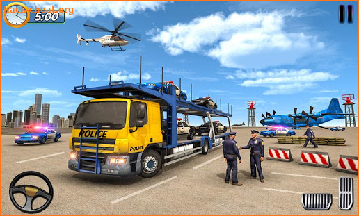 Police Car Transporter Plane: Car Driving Games screenshot