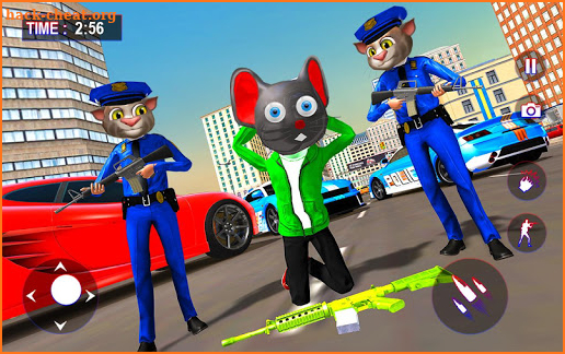 Police Cat Shooting Attack screenshot