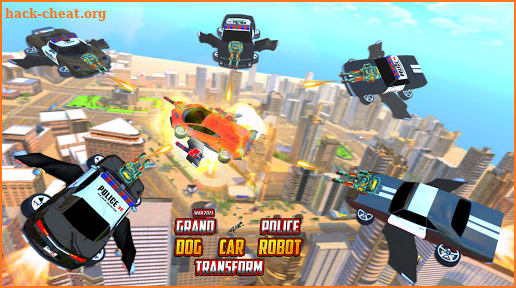 Police Dog Robot Transform Game - Flying Car Games screenshot