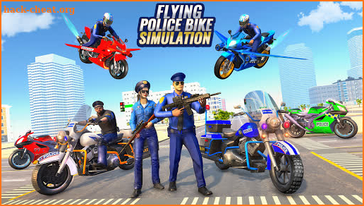 Police Flying Bike Simulator : Bike Driving Games screenshot